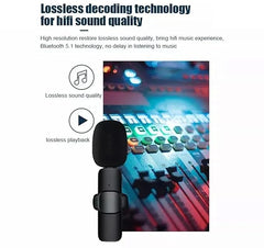 Plug-and-play 3.5mm jack wireless lapel mic for digital camera, speaker