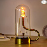 color sync-Cordless Portable LED Desk Lamp, Retro Night Light TYP-C Rechargeable Candle Flame Water Droplet