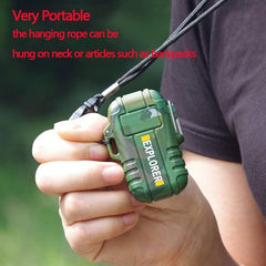 Tech novo - Explorer Military Print Flameless Double ARC Rechargeable Waterproof Pocket Size Lighter (Green)