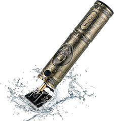 Tech nova-REXBURG 2022 New Electric Pro Li Outliner Grooming Cordless Close Cutting T-Blade Trimmer for Men Household Baldheaded Hair Clippers Beard Shaver Barbershop Professional (Buddha Head)