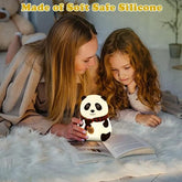 Adorable Panda Night Light, Soft Lamp for Children, 7-Color Changing Nightstand Light