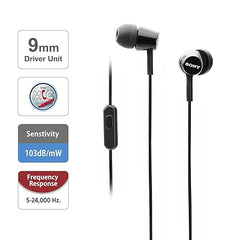 Sony MDR-EX155AP in-Ear Wired Headphones with Mic