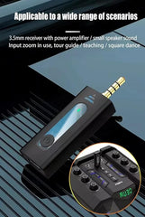 Plug-and-play 3.5mm jack wireless lapel mic for digital camera, speaker