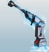 Electric Pressure Washer Cordless, 30 Bar Battery Powered Cleaner with 5-in-1 Nozzle Portable High Pressure Washer for Car Fence Patio Handheld Car Cleaning Machine with 5M Hose & Soap Dispenser