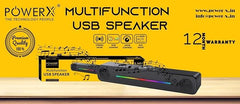 Computer Speaker USB Mini Soundbar with RGB Light, UGS-02 Gaming Speaker for PC, TV, Desktop, and Laptop
