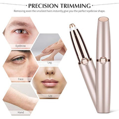 Tech nova-Painless Eyebrow Hair Remover,upper lip hair remover for women hair removal trimmer for women with LED Light for Women - Rose Gold