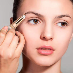 Tech Novo - Women's 2-in-1 Rechargeable Face Hair Remover with Changeable Heads, Expert Painless Eyebrow Razor for Personal Hair Removal with Lighted Indicator, Rose Gold