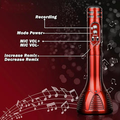 Boom - Wireless Handheld Multi-Function Bluetooth Singing Mike | Travel-Friendly Karaoke Mic with Microphone and Hi-Fi Speaker | Compatible with All Smart Phones and Ideal for Singing, Kids, and Speech