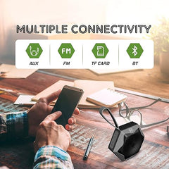BOOM - Multi-Connectivity Bluetooth Speaker MTMBX8 True 7 Watt with BT/AUX/TF Card/FM (Black)