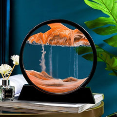 Savy-Glass Liquid Painting 3D Natural Landscape Showpieces for Home Decor, Office Desktop Decoration Desk Table Decorative Items, and Antique Gifts for Kids by CPENSUS Moving Sand Art Picture