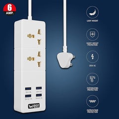 1500W Extension Board, Power Series EXT-2, with 2.1Amp 4 USB Charging Output and 2 Three Pin Power Sockets