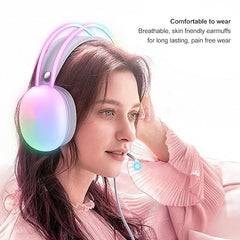 BT 500 - Gaming Headphones with Mic, Sound, and RGB Lights: