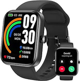 Wise wear - Smart Watch (Call/Answer) Bluetooth fitness tracker with IP68 protection that monitors blood oxygen levels, heart rate, and sleep For Men and Women, a Waterproof 1.83-inch HD Color compatible with both Android and iPhone