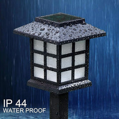 Glow sync-Outdoor Garden Solar Stake Lights Flickering Candle Lantern Lighting for Yard, Lawn, Patio, Pathway, Wall Decoration