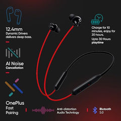 OnePlus Bullets Z2 Wireless Bluetooth Earphones with Mic and Powerful Bass