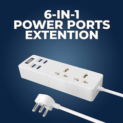 1500W Extension Board, Power Series EXT-2, with 2.1Amp 4 USB Charging Output and 2 Three Pin Power Sockets