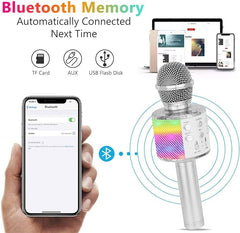 Boom - Kids and adults may sing along to their favorite songs with this wireless 4-in-1 handheld Bluetooth microphone that comes with LED lights. It is a great addition to any home KTV or outdoor Christmas birthday party.
