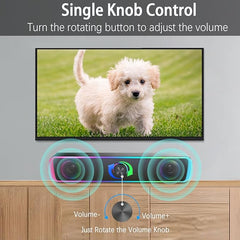 Desktop monitor speakers for computers, USB-powered computer speakers with RGB lights,