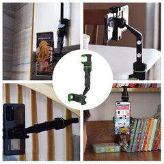 360° rotating phone stand with multiple uses for cars and rearview mirrors