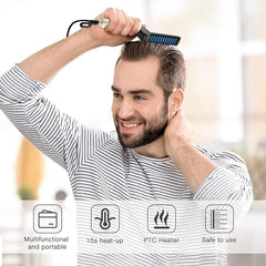 Tech novo - Fast Hair Styler Hair comb and electric beard straightener that massages The Multifunctional Beard Curling Hair Straightening Curler is a multicolored beard straightener for men.