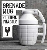 Tech novo - INIDA 3D Ceramic Army Style Grenade Mug with Lid Coffee Tea Mug
