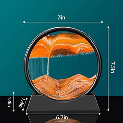 Savy-Glass Liquid Painting 3D Natural Landscape Showpieces for Home Decor, Office Desktop Decoration Desk Table Decorative Items, and Antique Gifts for Kids by CPENSUS Moving Sand Art Picture