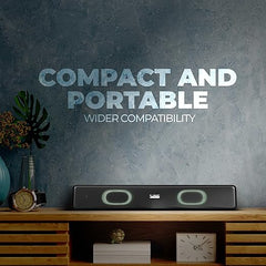 AURA D400 Wireless 20W Speaker with Aux/USB Port, RGB Lights, 4 Hour Playback, and 2400mAh Battery