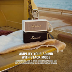 Marshall Middleton Portable Bluetooth Speaker: Dust- and water-resistant (IP67), 360° sound, and more than 20 hours of portable playback