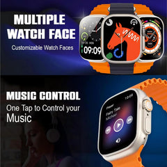T10 Ultra Smart Watch with Beautiful Strap, Bluetooth Calling Smart Watch, 1.99" Touch Display with Fitness & Outdoor, Health & Medical Tracker, 8 Unique UI Interactions