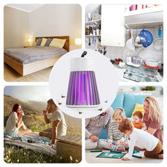 TechNovo - Electronic LED Mosquito Killer Machine Trap Lamp, USB Power Electronic, Theory Screen Protector Mosquito Killer lamp for Home (White)
