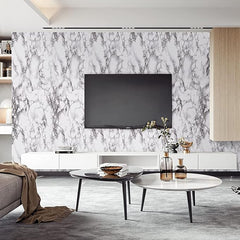 Marble Contact Paper Black White Grey Granite Wallpaper,