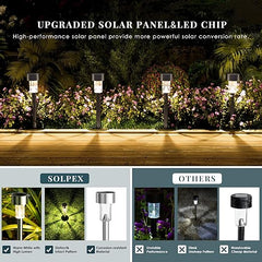 Color sync- (Pack of 1) Solar Lights Outdoor Pathway,Solar Walkway Lights Outdoor,Garden Led Lights for Landscape