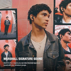 Marshall Motif II ANC - True Wireless Active Noise Cancelling Bluetooth Earbuds that have a 30-hour playback period and transparency mode.