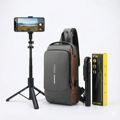 Fashion Sling mini travel bag Combo & Tripod Selfie Stick Combo