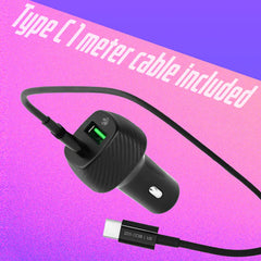 ZEBRONICS - 38W | USB & TYPE-C PORT | WITH TYPE C CABLE Black