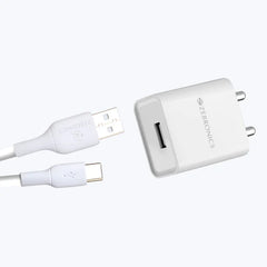 ZEBRONICS - 5V |2.4A ADAPTOR WITH TYPE C CABLE White