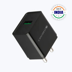 ZEBRONICS - 18W | ADAPTOR WITH TYPE C CABLE - Black | White