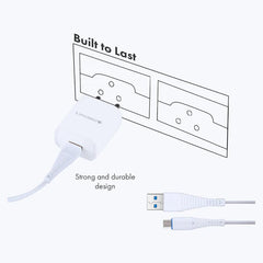 ZEBRONICS - 5V |2.1A ADAPTOR WITH MICRO USB CABLE White | Black