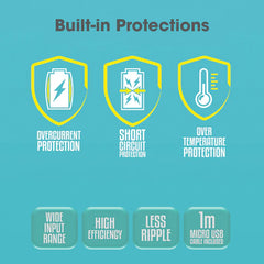 ZEBRONICS - 5V |2.1A ADAPTOR WITH TYPE-C CABLE White