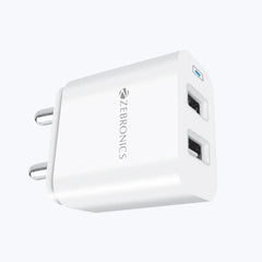 ZEBRONICS - 3.1A | ADAPTOR WITH TYPE C CABLE White
