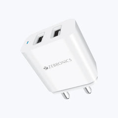 ZEBRONICS - 3.1A | ADAPTOR WITH TYPE C CABLE White