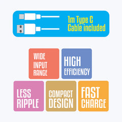 ZEBRONICS - 3.1A | ADAPTOR WITH TYPE C CABLE White