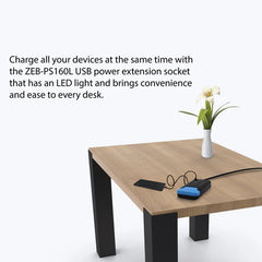 ZEBRONICS - USB POWER STRIP|DC 5V|2.8M|4 Socket|2 USB