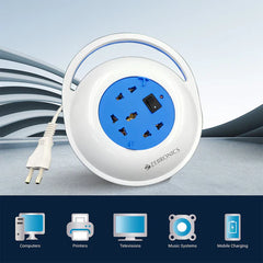 ZEBRONICS - POWER STRIP (GREY) |1500W|4M|3 Socket