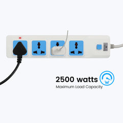 ZEBRONICS - POWER STRIP |2500W|2.8M|4 Socket