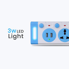 ZEBRONICS - USB+POWER STRIP|2500W|2.7M|4 Socket|2 USB
