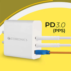 ZEBRONICS - (65W GaN CHARGER) Laptop and Mobile Adapter
