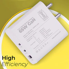 ZEBRONICS - (65W GaN CHARGER) Laptop and Mobile Adapter