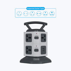 ZEBRONICS - USB POWER STRIP |2500W|2.8M|7 Socket|2USB