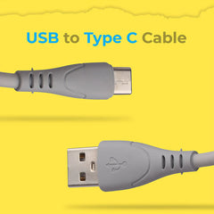 ZEBRONICS USB TO TYPE C CABLE (GREY)